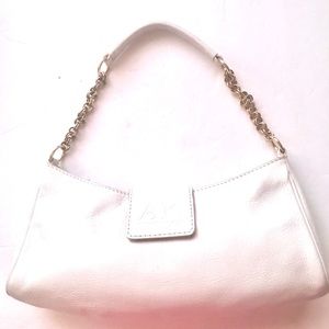 Vintage Leather Anne Klein White Hand Bag